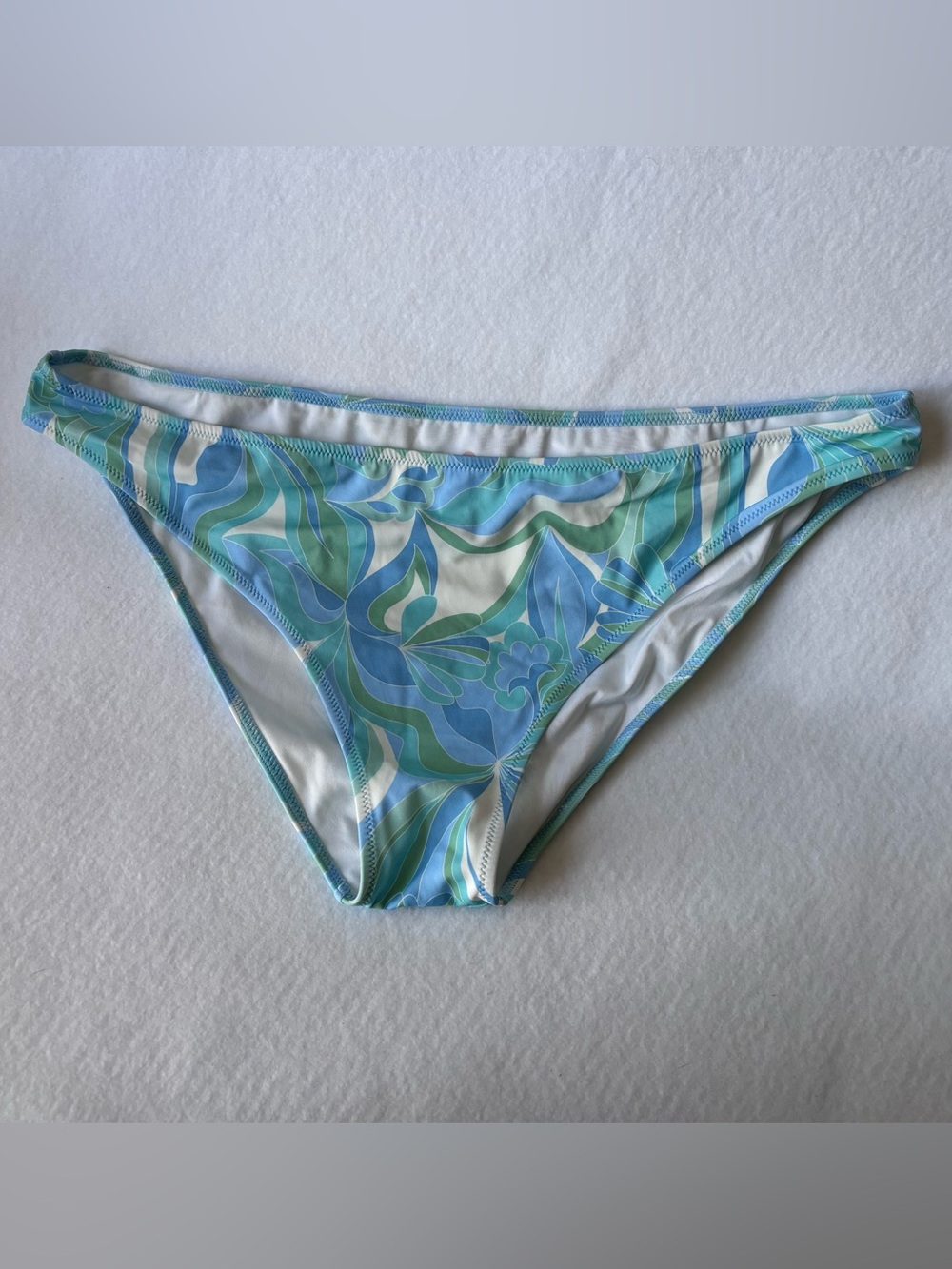 Shade & Shore Abstract Swirl Bikini Bottom Blue Green White Size XL Used